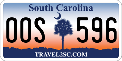 SC license plate OOS596