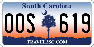 SC license plate OOS619