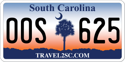 SC license plate OOS625