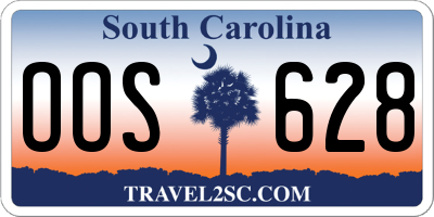 SC license plate OOS628