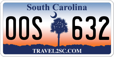 SC license plate OOS632