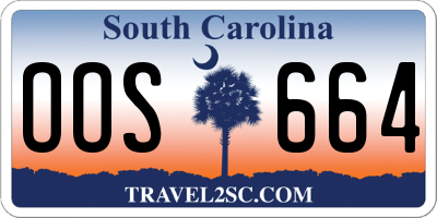 SC license plate OOS664