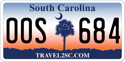 SC license plate OOS684