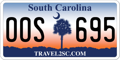 SC license plate OOS695