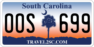 SC license plate OOS699