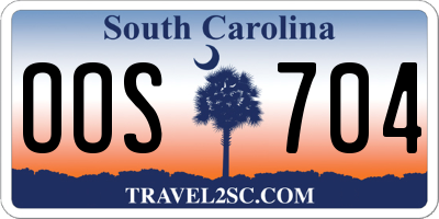 SC license plate OOS704