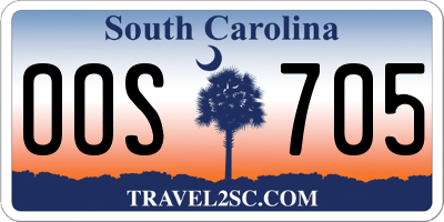 SC license plate OOS705