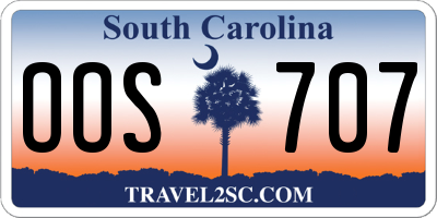 SC license plate OOS707