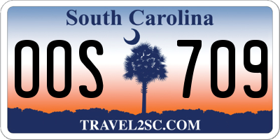 SC license plate OOS709