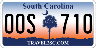 SC license plate OOS710