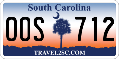 SC license plate OOS712