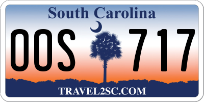 SC license plate OOS717