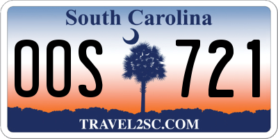 SC license plate OOS721