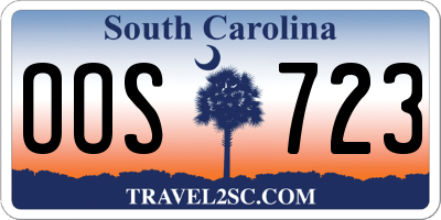 SC license plate OOS723