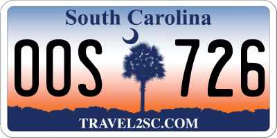 SC license plate OOS726