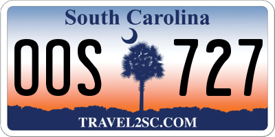 SC license plate OOS727