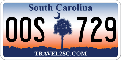 SC license plate OOS729