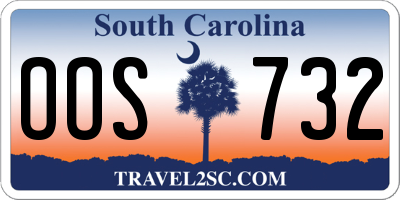 SC license plate OOS732