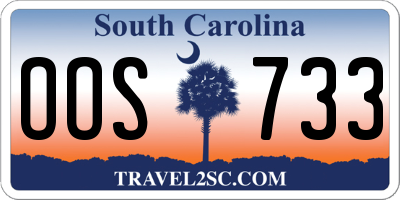 SC license plate OOS733