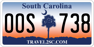 SC license plate OOS738