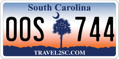 SC license plate OOS744