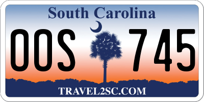 SC license plate OOS745