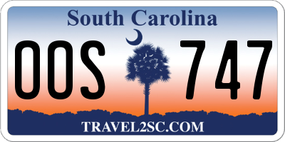 SC license plate OOS747