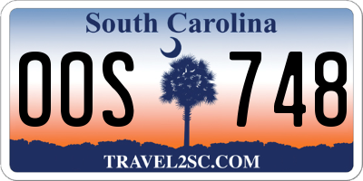 SC license plate OOS748