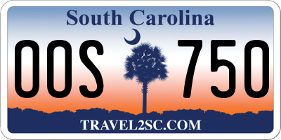 SC license plate OOS750