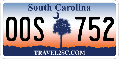 SC license plate OOS752
