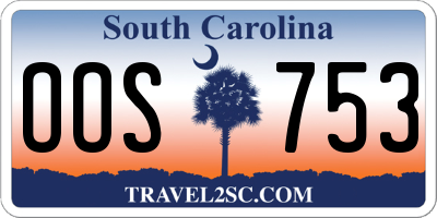SC license plate OOS753