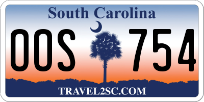 SC license plate OOS754