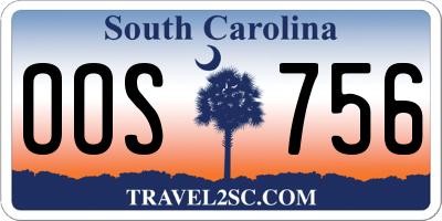 SC license plate OOS756