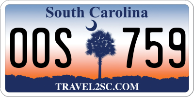 SC license plate OOS759