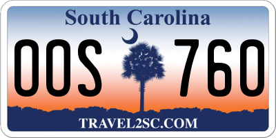 SC license plate OOS760