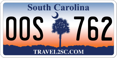 SC license plate OOS762