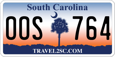 SC license plate OOS764