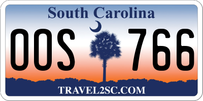SC license plate OOS766