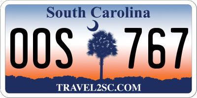 SC license plate OOS767