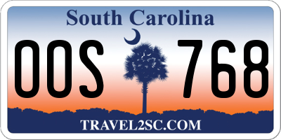 SC license plate OOS768