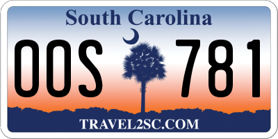 SC license plate OOS781