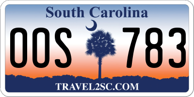 SC license plate OOS783
