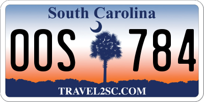 SC license plate OOS784