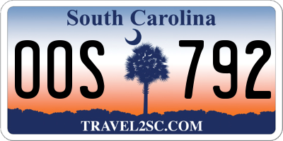 SC license plate OOS792
