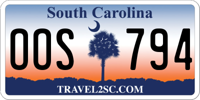SC license plate OOS794