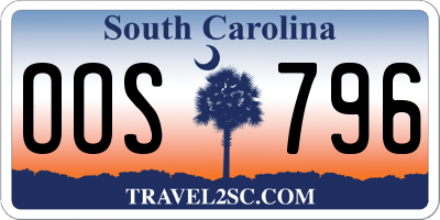 SC license plate OOS796