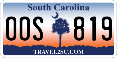 SC license plate OOS819