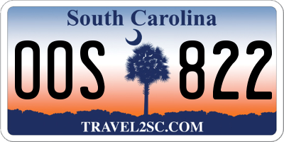 SC license plate OOS822