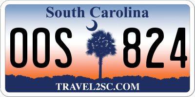 SC license plate OOS824