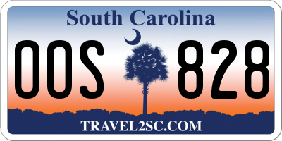 SC license plate OOS828